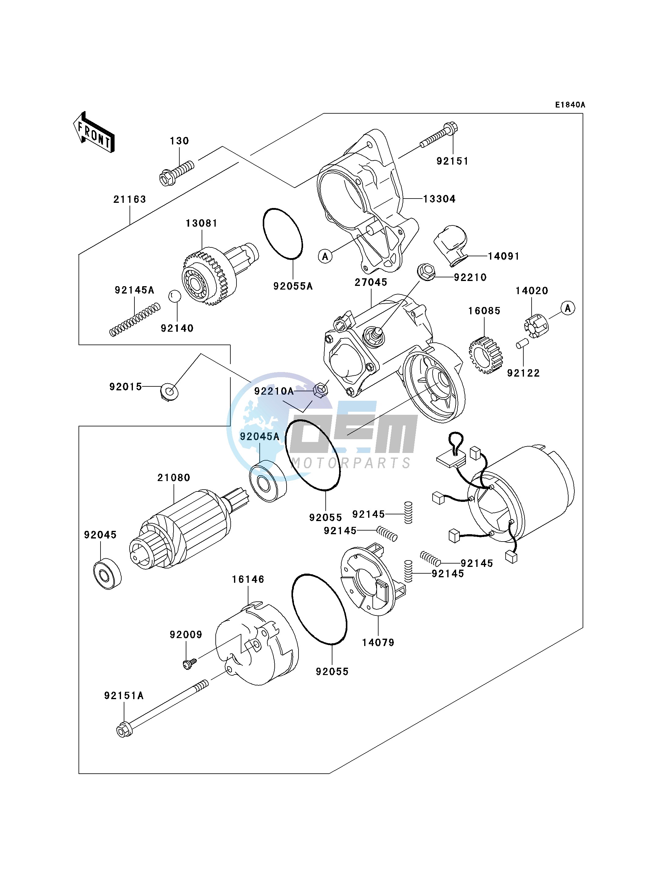 STARTER MOTOR-- FD620DE485833 - - -