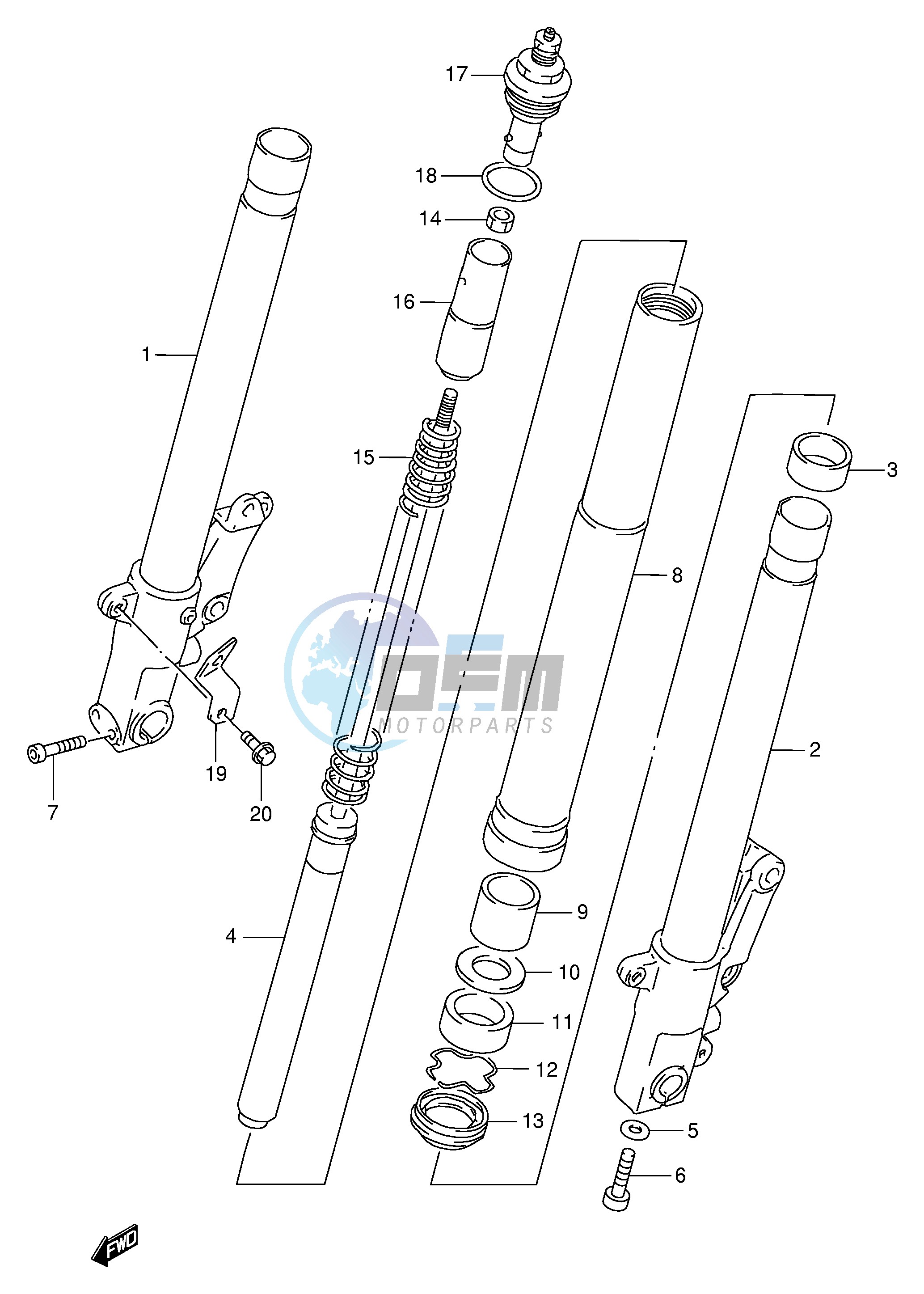 FRONT DAMPER (MODEL P R)