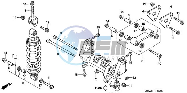 REAR CUSHION (VFR800)