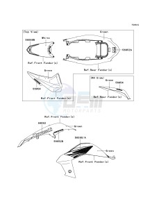 KSF 450 B [KFX450R MONSTER ENERGY] (B8F-B9FB) B9F drawing DECALS-- GREEN- --- B9F- -