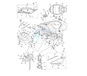 YZF R1 1000 drawing FUEL TANK 1KBJ-BK