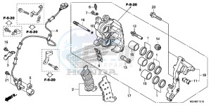 VFR1200XE CrossTourer - VFR1200X 2ED - (2ED) drawing R. FRONT BRAKE CALIPER