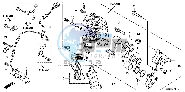 R. FRONT BRAKE CALIPER