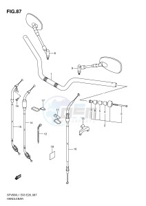 SFV650 (E3-E28) Gladius drawing HANDLEBAR (SFV650L1 E3)