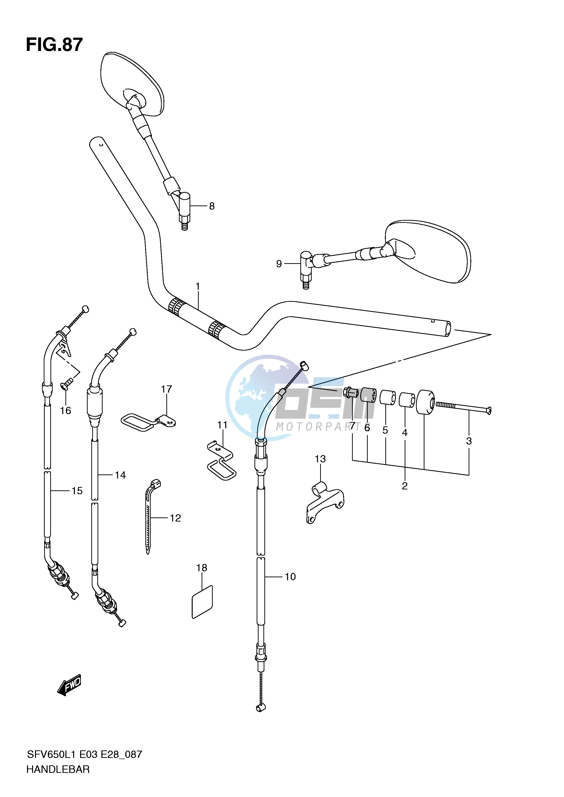 HANDLEBAR (SFV650L1 E3)