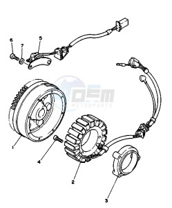 XV VIRAGO 750 drawing GENERATOR