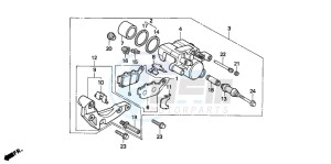 NTV650 drawing REAR BRAKE CALIPER