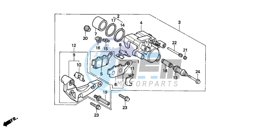 REAR BRAKE CALIPER