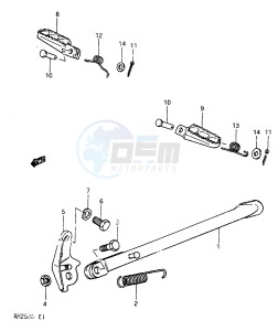 RM250 (Z-D) drawing STAND -FOOTREST