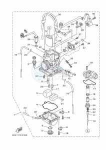 YZ125 (B4XA) drawing CARBURETOR