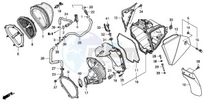 CRF250X drawing AIR CLEANER