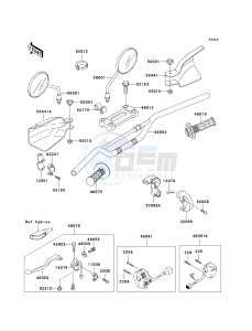 KLX 250 H [KLX250S] (H6F-H7F) H6F drawing HANDLEBAR