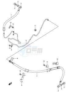 AN650 (E2) Burgman drawing REAR BRAKE HOSE (AN650AK4 AK5)