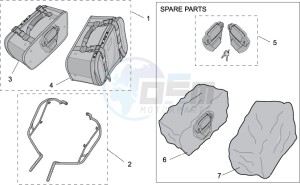 Pegaso Strada-Trail 650 ie drawing Acc.-Top/cases side cases I