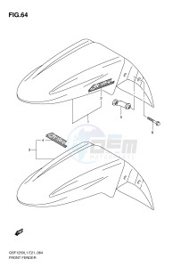 GSF1250 (E21) Bandit drawing FRONT FENDER (GSF1250AL1 E21)