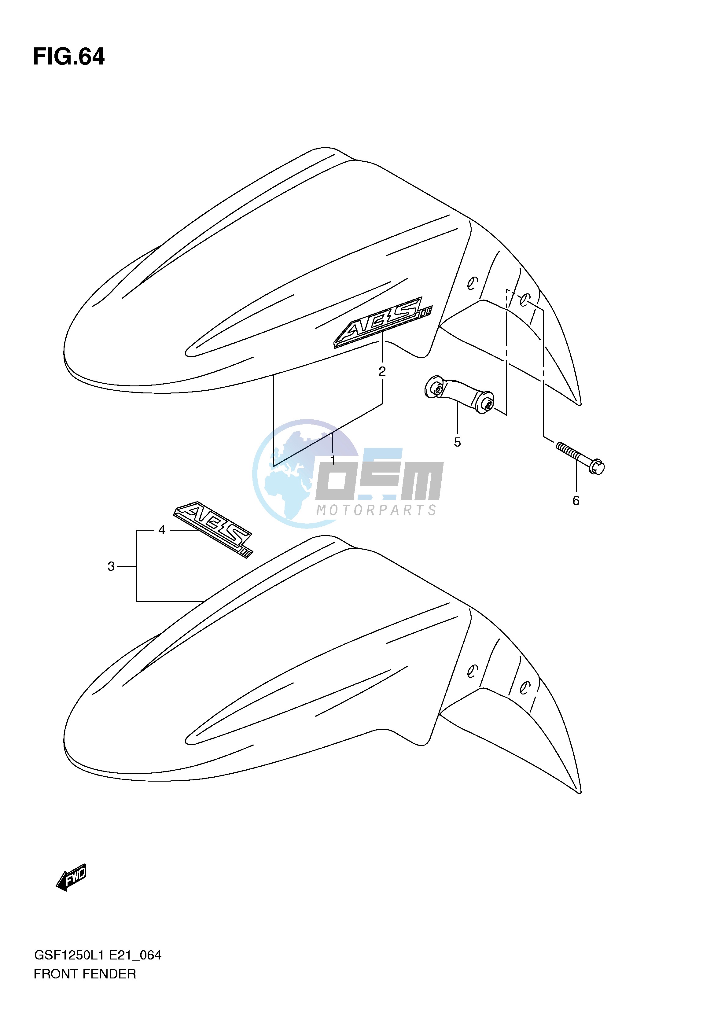 FRONT FENDER (GSF1250AL1 E21)