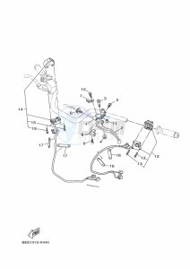 XSR700 MTM690-U (BLH1) drawing HANDLE SWITCH & LEVER