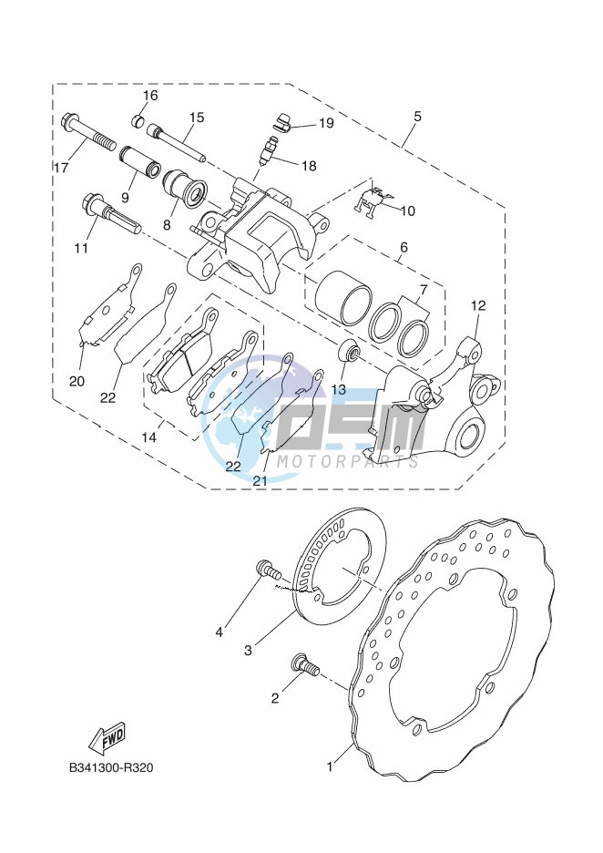 REAR BRAKE CALIPER