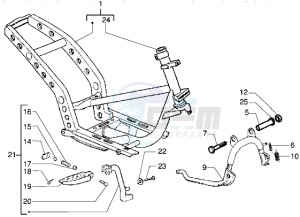 Runner VX 125 drawing Chassis - Central stand