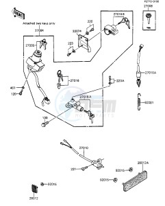 ZX 1100 A [GPZ] (A1-A2) [GPZ] drawing IGNITION SWITCH_LOCKS_REFLECTORS