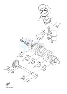 YZF-R1M 998 R6 (2KSL) drawing CRANKSHAFT & PISTON