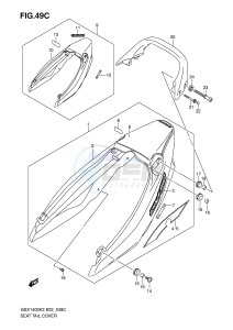 GSX1400 (E2) drawing SEAT TAIL COVER (MODEL K5)