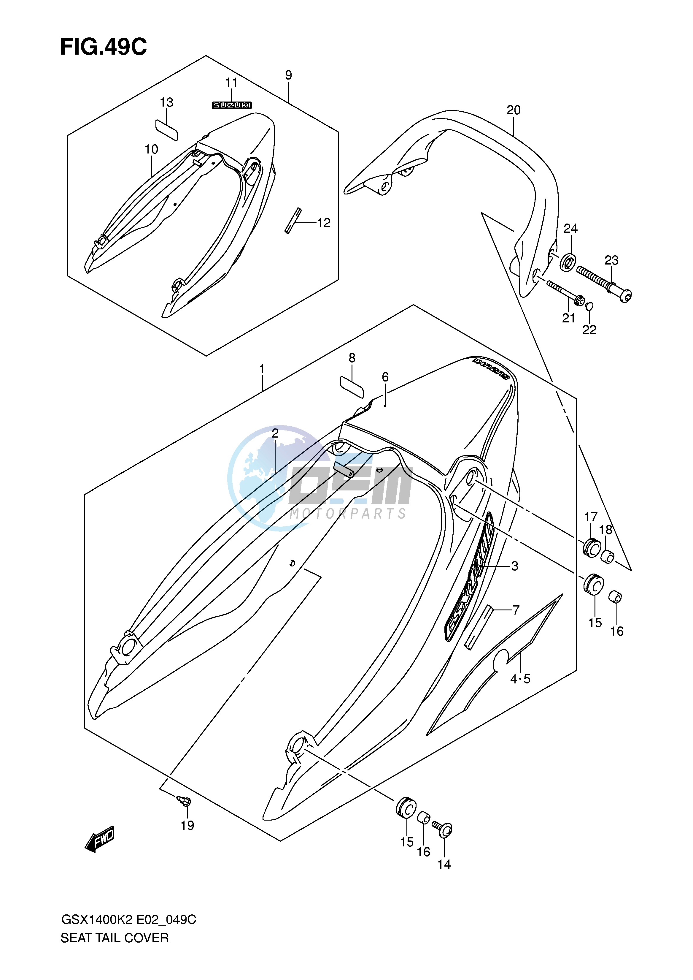 SEAT TAIL COVER (MODEL K5)