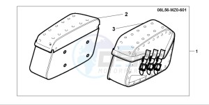 GL1500C F6C drawing LEATHER SADDLEBAG