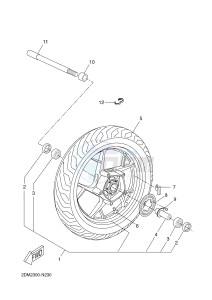 YP125RA (ABS) X-MAX 125 ABS (2DM2 2DM2) drawing FRONT WHEEL