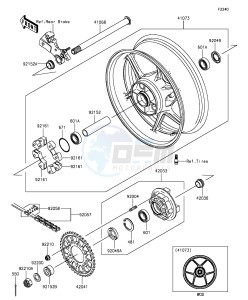 NINJA ZX-6R ZX636EGFA GB XX (EU ME A(FRICA) drawing Rear Hub