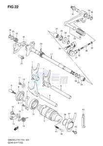 Inazuma GW250 drawing GEAR SHIFTING