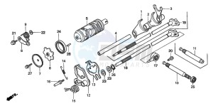 TRX500FE drawing GEARSHIFT DRUM