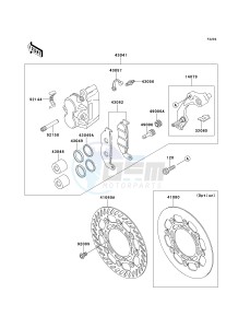 KX 125 L [KX125] (L3) [KX125] drawing FRONT BRAKE