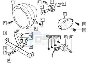 STREETMATE_24-45kmh_K3-K7 50 K3-K7 drawing Head lamp