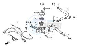 GL1500CD drawing WATER PIPE/THERMOSTAT