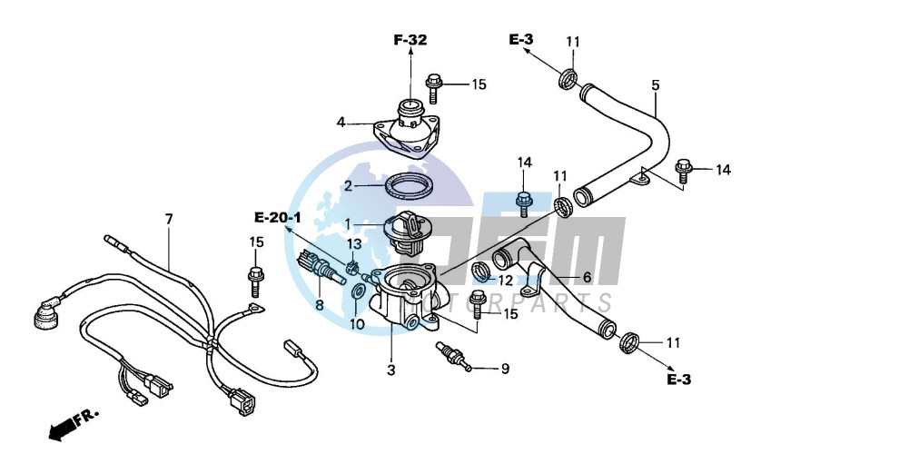 WATER PIPE/THERMOSTAT