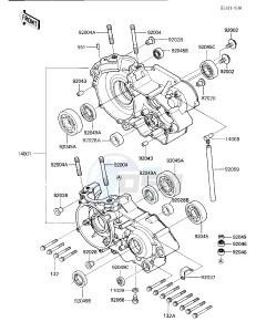 KX 500 C [KX500] (C1) [KX500] drawing CRANKCASE