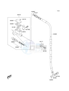 KLX 125 B (B6F) B6F drawing FRONT MASTER CYLINDER