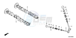 CBR600FAB CBR600F ABS E drawing CAMSHAFT/ VALVE