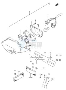 GSX-R600 (E2) drawing TAIL LAMP