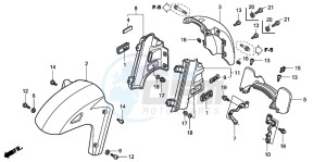 GL1800 drawing FRONT FENDER