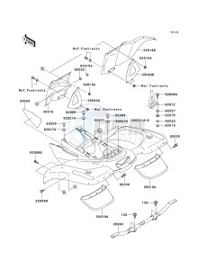 KVF 360 A [PRAIRIE 360 4X4] (A6F-A9F) A6F drawing REAR FENDER-- S- -