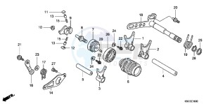 CRF250XC drawing GEARSHIFT DRUM