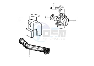 Liberty 2T RST 50 drawing Caburetor Assy