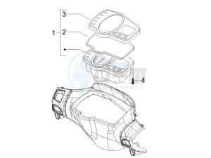 Runner 50 SP 2012 in fiche drawing Meter combination - Cruscotto