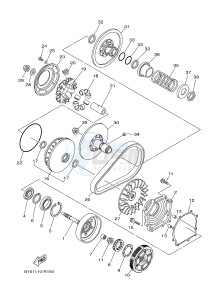 YFM700FWAD YFM70GPLG GRIZZLY 700 EPS (B317) drawing CLUTCH