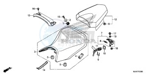 CB500F Europe Direct - (ED) drawing SEAT