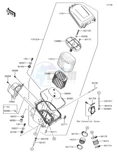 BRUTE FORCE 750 4x4i EPS KVF750HFF EU drawing Air Cleaner