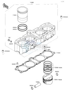 ZX 750 H [NINJA ZX-7] (H1) [NINJA ZX-7] drawing CYLINDER_PISTON-- S- -