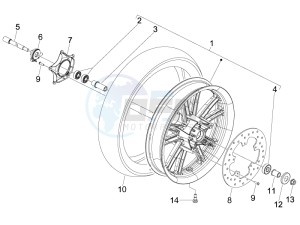 Beverly 300 ie Tourer (USA) USA drawing Front wheel